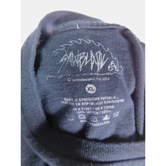 Sawblade 666 Baphomet Graphic Tee XL Gothic Metal Distressed Grunge - Picture 10 of 10